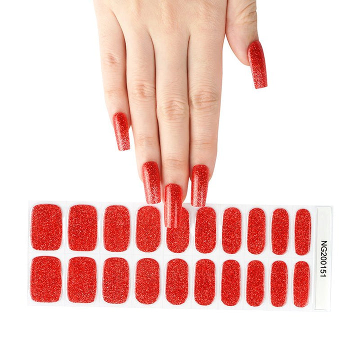 SEMI CURED GEL NAIL STICKER Devil J Collection N Red Light - Hi Gorgeous AU