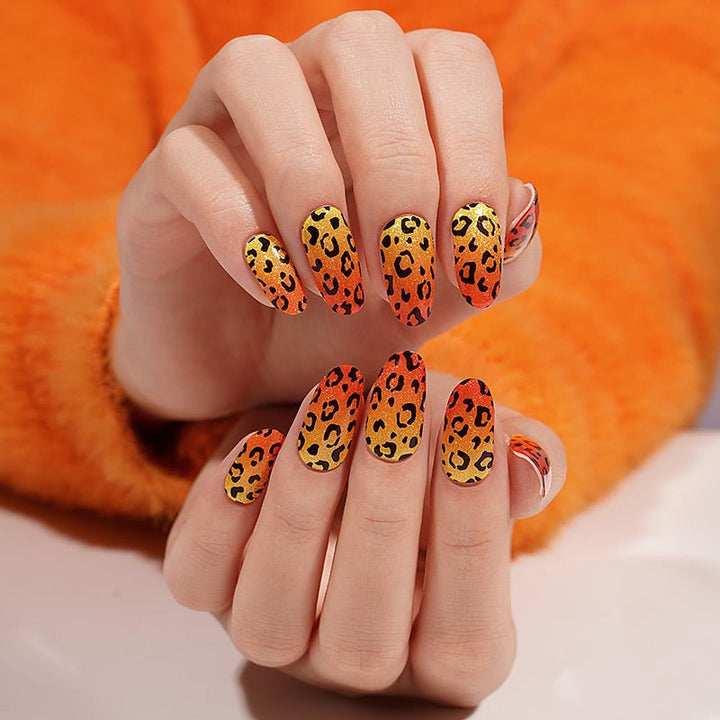 SEMI CURED GEL NAIL STICKER Devil J Collection N Safari Flame - Hi Gorgeous AU