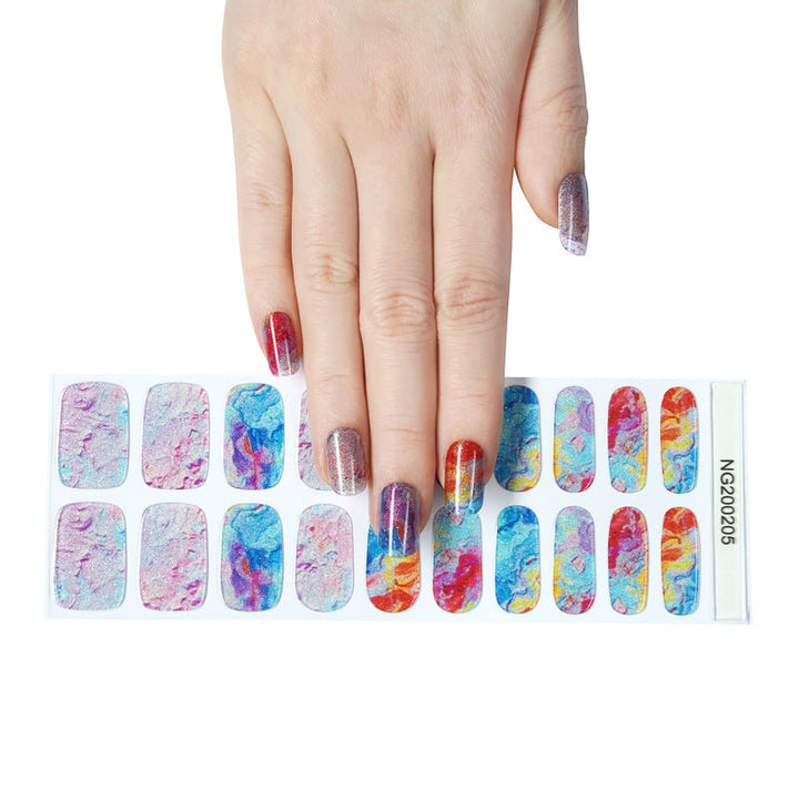 SEMI CURED GEL NAIL STICKER Devil J Collection N Sea Marble - Hi Gorgeous AU