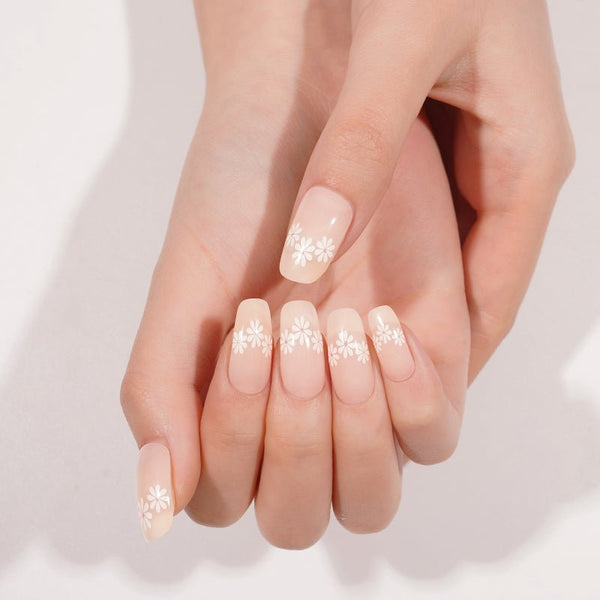 SEMI CURED GEL NAIL STICKER Devil J Collection N Sheer Daisy - Hi Gorgeous AU