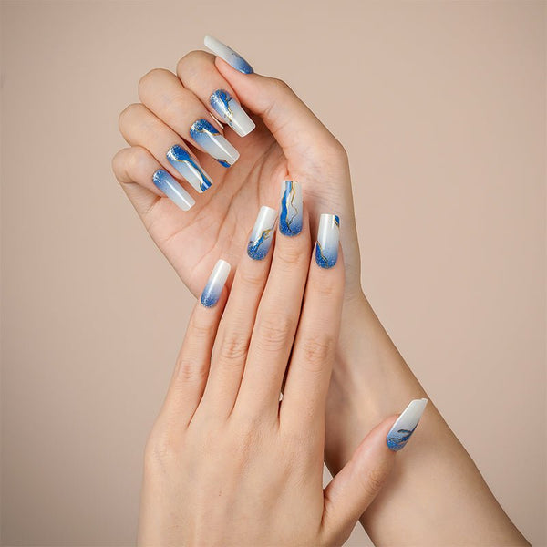 SEMI CURED GEL NAIL STICKER Devil J Collection N Something Blue - Hi Gorgeous AU