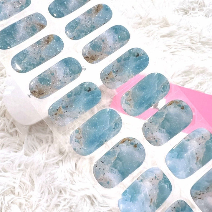 SEMI CURED GEL NAIL STICKER Devil J Collection N Sorbet Blue - Hi Gorgeous AU