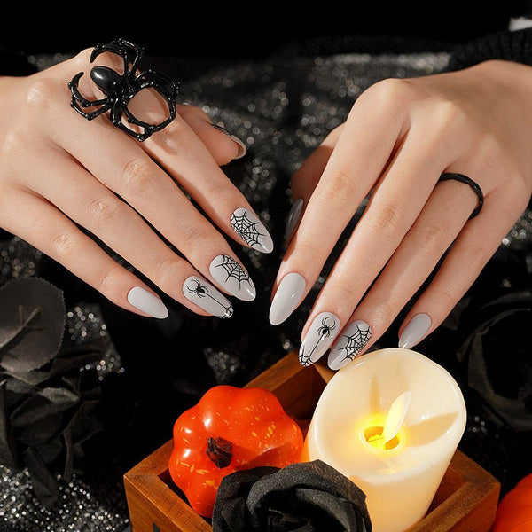 SEMI CURED GEL NAIL STICKER Devil J Collection N Spider Spell (Halloween Limited) - Hi Gorgeous AU