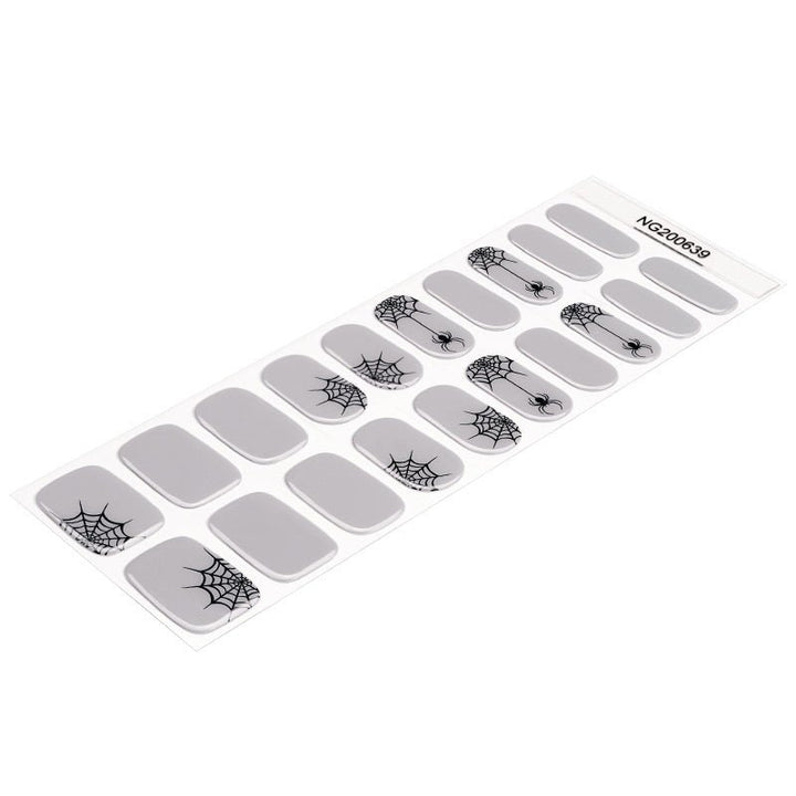 SEMI CURED GEL NAIL STICKER Devil J Collection N Spider Spell (Halloween Limited) - Hi Gorgeous AU