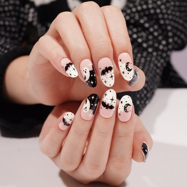 SEMI CURED GEL NAIL STICKER Devil J Collection N Spooky Glow (Halloween Limited) - Hi Gorgeous AU