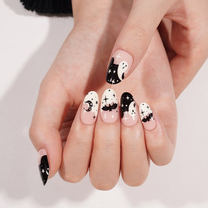 SEMI CURED GEL NAIL STICKER Devil J Collection N Spooky Glow (Halloween Limited) - Hi Gorgeous AU