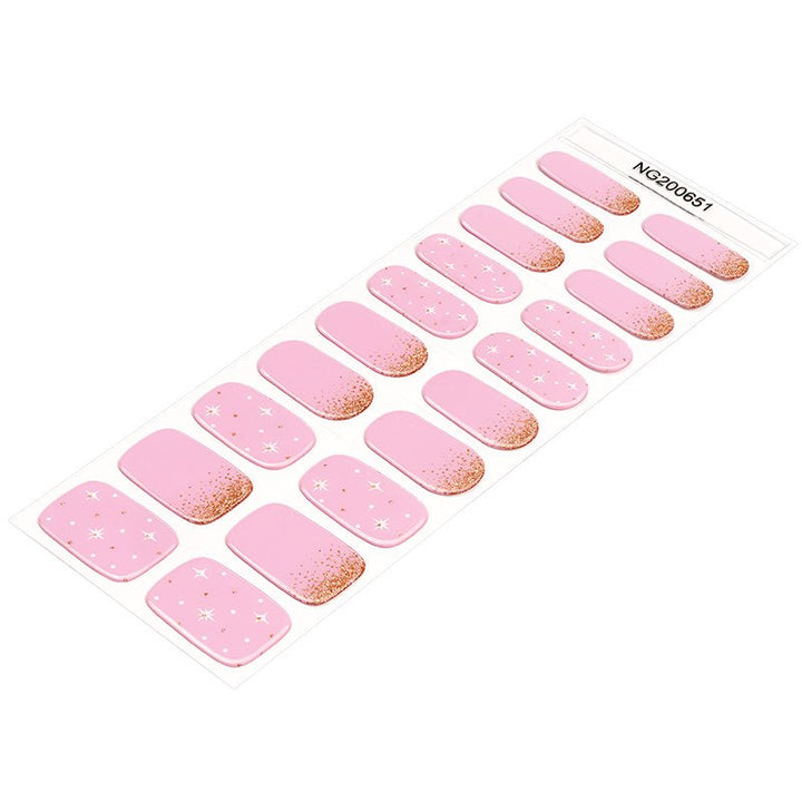 SEMI CURED GEL NAIL STICKER Devil J Collection N Stardust Pink - Hi Gorgeous AU