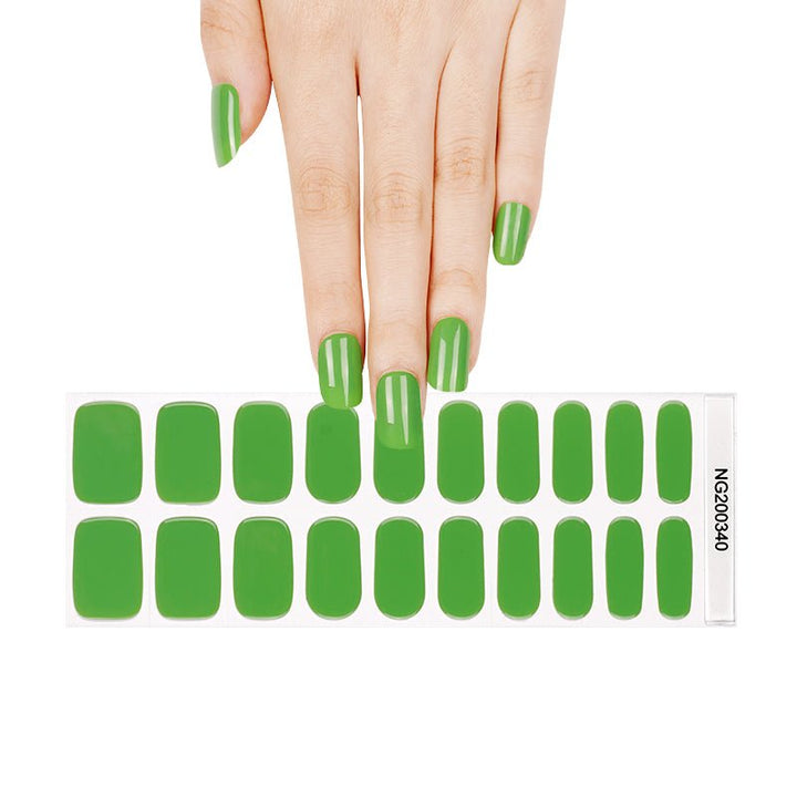 SEMI CURED GEL NAIL STICKER Devil J Collection N Summer Green - Hi Gorgeous AU