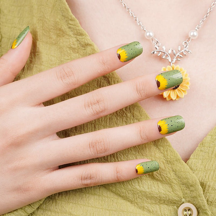 SEMI CURED GEL NAIL STICKER Devil J Collection N SunFlower - Hi Gorgeous AU