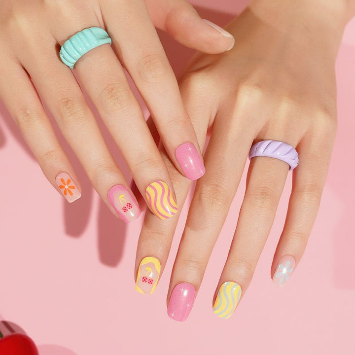 SEMI CURED GEL NAIL STICKER Devil J Collection N Sweet Sunshine - Hi Gorgeous AU