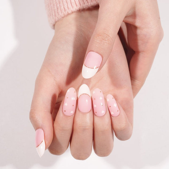 SEMI CURED GEL NAIL STICKER Devil J Collection N Sweetheart Blush - Hi Gorgeous AU