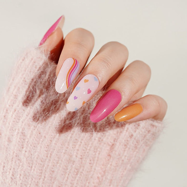 SEMI CURED GEL NAIL STICKER Devil J Collection N Sweetheart Swirl - Hi Gorgeous AU