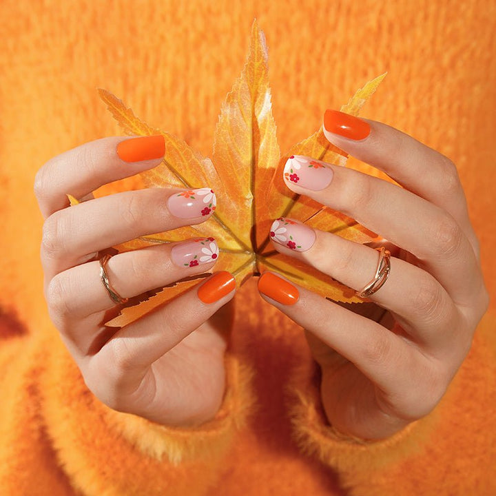 SEMI CURED GEL NAIL STICKER Devil J Collection N Tangerine Blossom - Hi Gorgeous AU