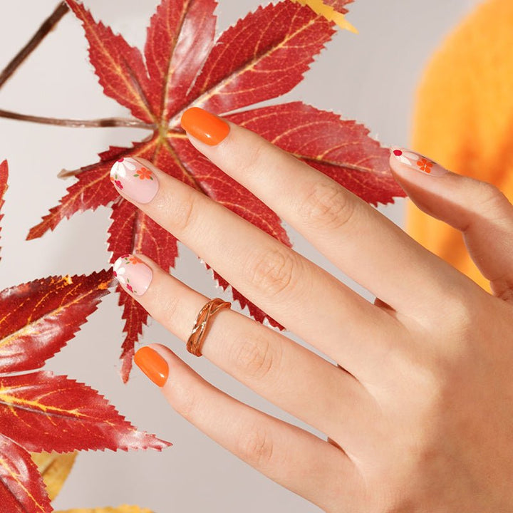 SEMI CURED GEL NAIL STICKER Devil J Collection N Tangerine Blossom - Hi Gorgeous AU