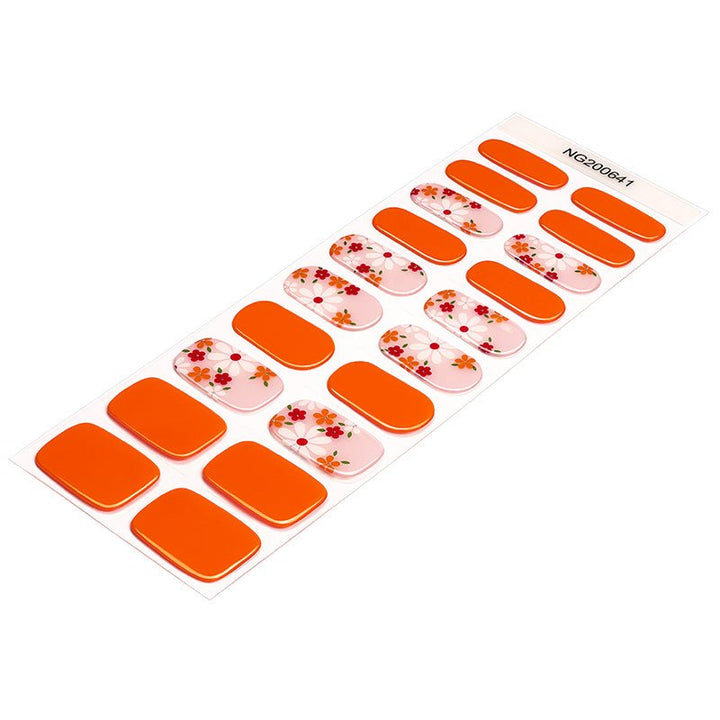 SEMI CURED GEL NAIL STICKER Devil J Collection N Tangerine Blossom - Hi Gorgeous AU