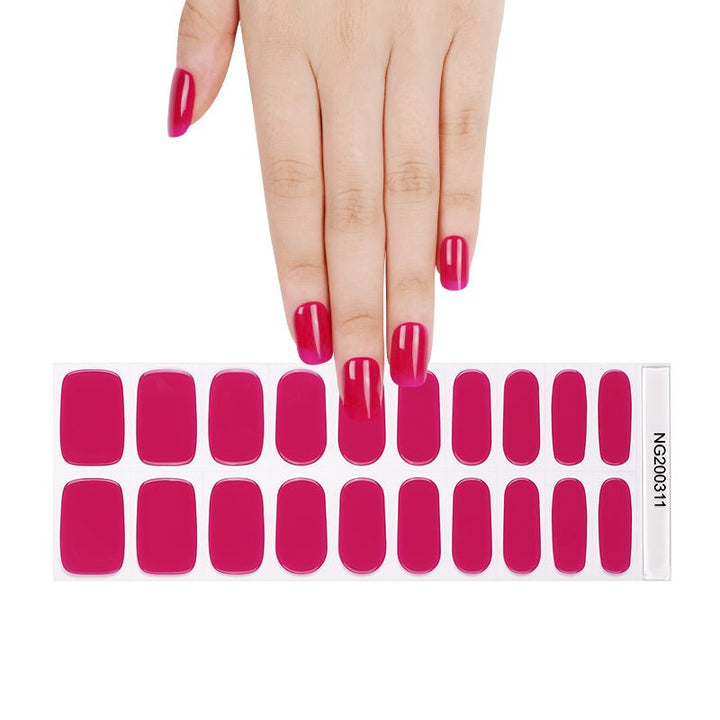 SEMI CURED GEL NAIL STICKER Devil J Collection N Tint Red - Hi Gorgeous AU