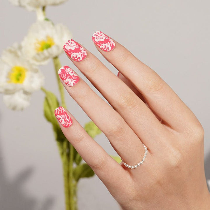 SEMI CURED GEL NAIL STICKER Devil J Collection N Tropical Blossom - Hi Gorgeous AU