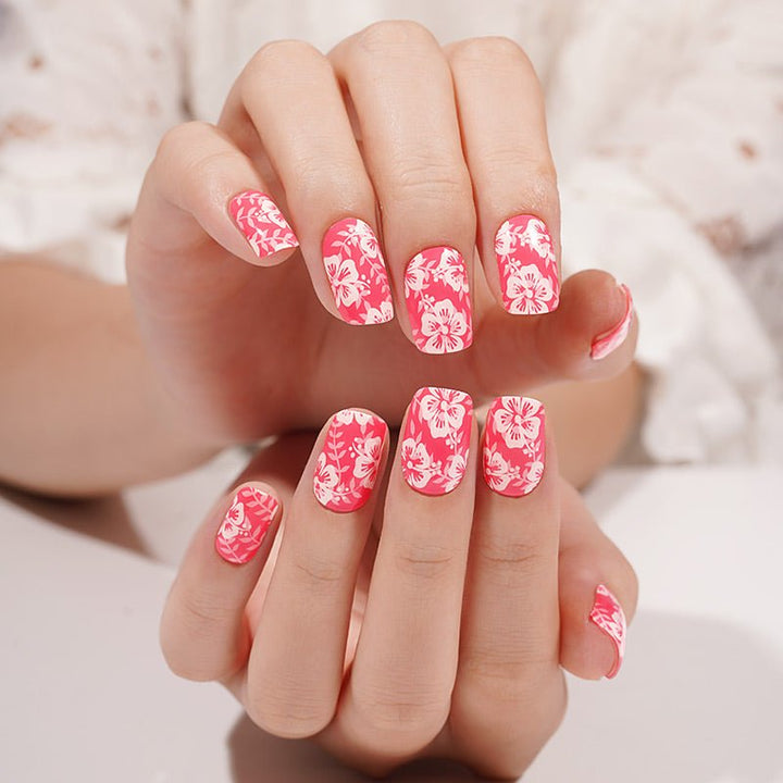 SEMI CURED GEL NAIL STICKER Devil J Collection N Tropical Blossom - Hi Gorgeous AU