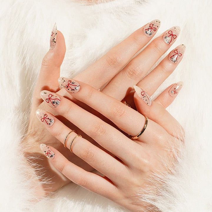 SEMI CURED GEL NAIL STICKER Devil J Collection N Twinkle Bow - Hi Gorgeous AU