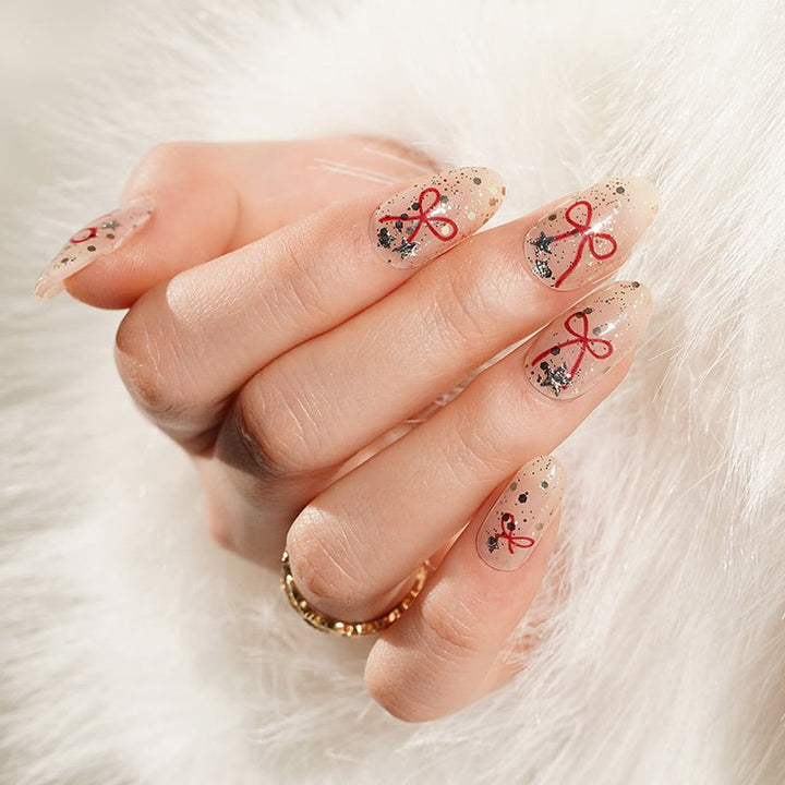 SEMI CURED GEL NAIL STICKER Devil J Collection N Twinkle Bow - Hi Gorgeous AU