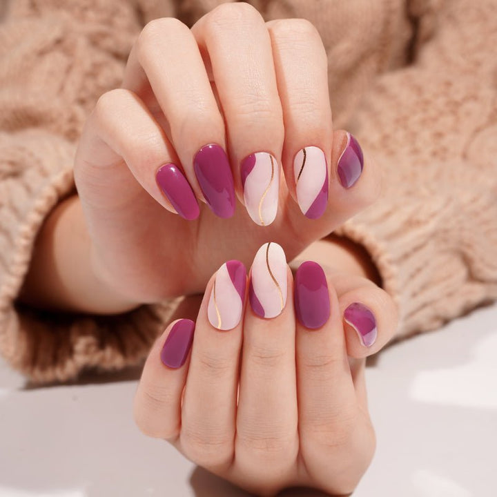 SEMI CURED GEL NAIL STICKER Devil J Collection N Violet Wave - Hi Gorgeous AU
