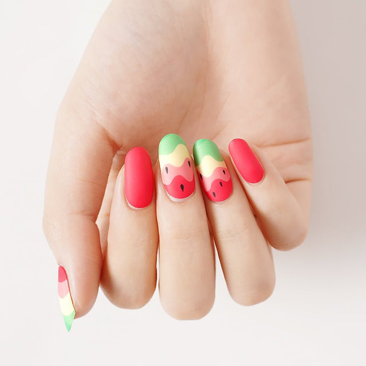 SEMI CURED GEL NAIL STICKER Devil J Collection N Watermelon - Hi Gorgeous AU