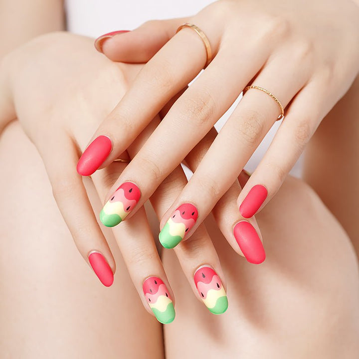 SEMI CURED GEL NAIL STICKER Devil J Collection N Watermelon - Hi Gorgeous AU