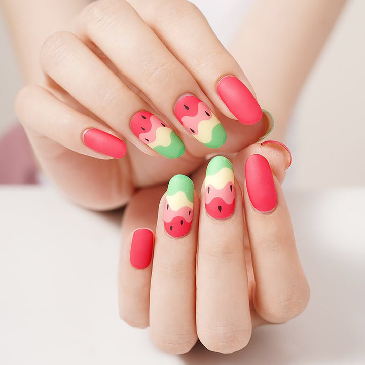 SEMI CURED GEL NAIL STICKER Devil J Collection N Watermelon - Hi Gorgeous AU