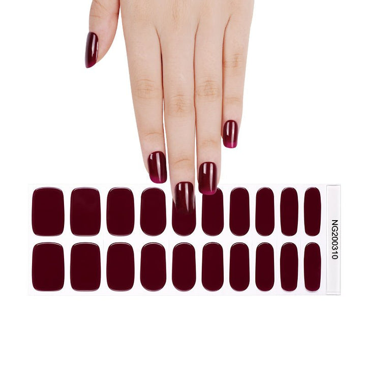 SEMI CURED GEL NAIL STICKER Devil J Collection N Windsor Wine - Hi Gorgeous AU