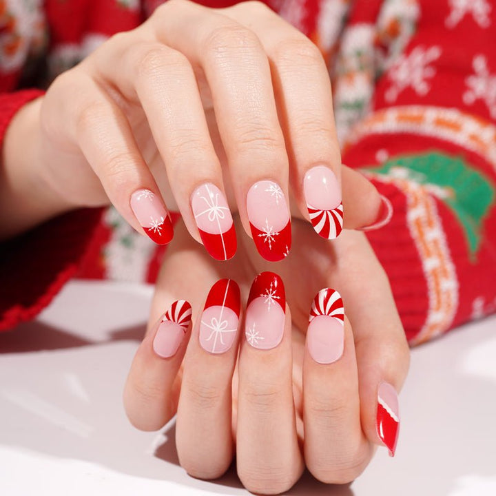 SEMI CURED GEL NAIL STICKER Devil J Collection N Xmas (Christmas Limited) - Hi Gorgeous AU