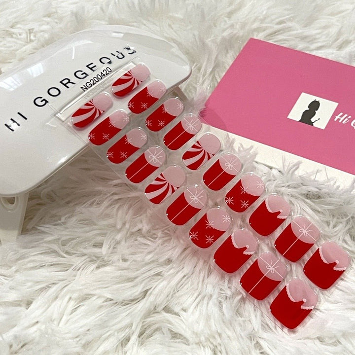 SEMI CURED GEL NAIL STICKER Devil J Collection N Xmas (Christmas Limited) - Hi Gorgeous AU