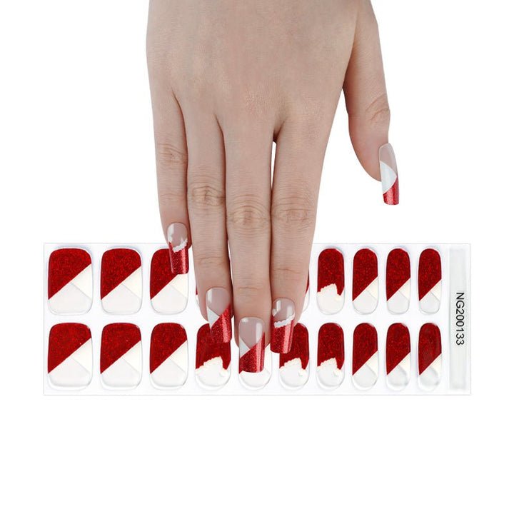 SEMI CURED GEL NAIL STICKER Devil J Collection N Xmas Hat (Christmas Limited) - Hi Gorgeous AU