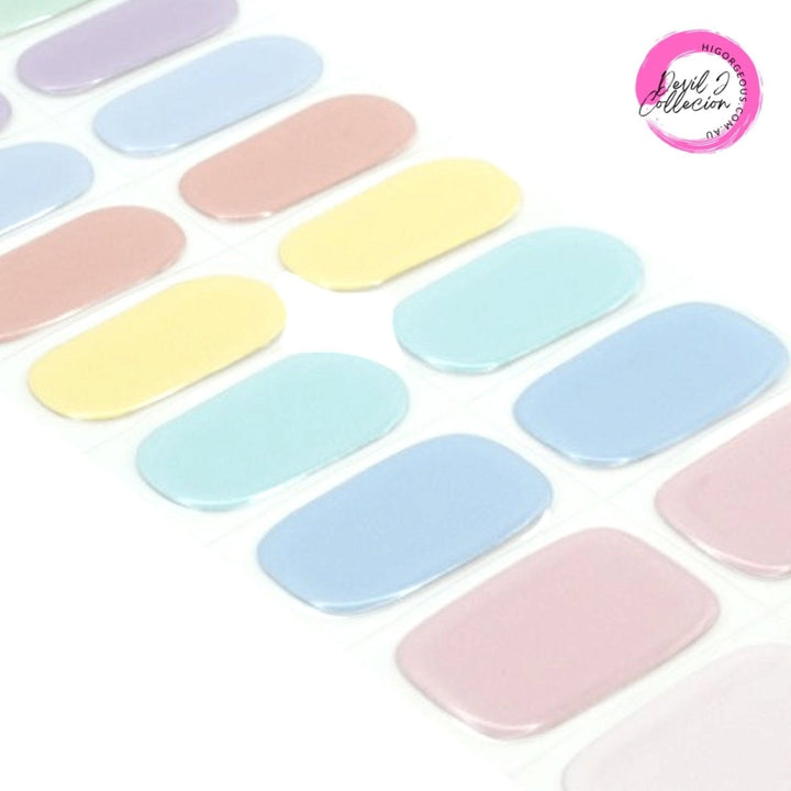 SEMI CURED GEL NAIL STICKERS Devil J Collection N Pastel Love - Hi Gorgeous AU