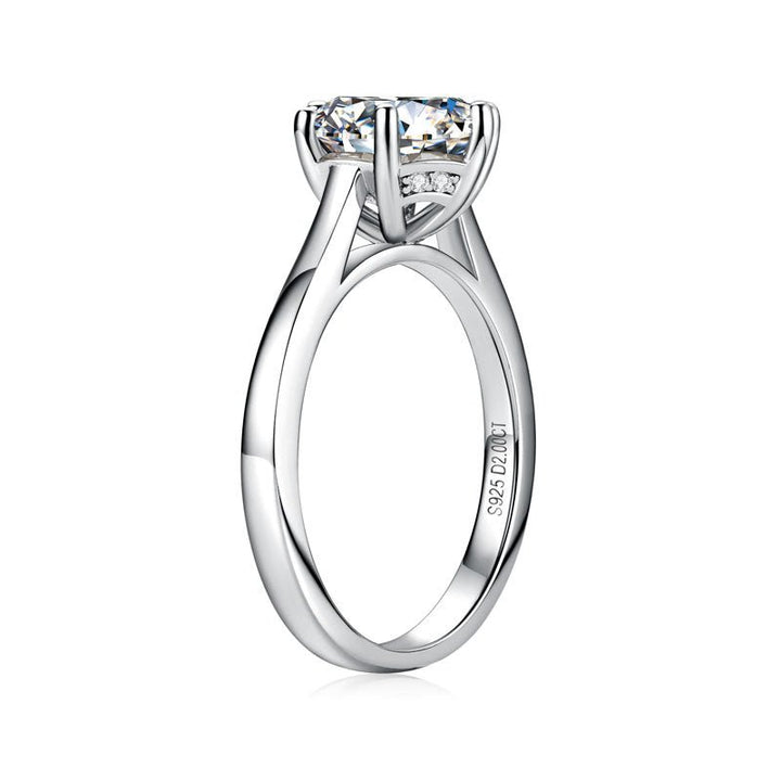 The ICON Setting Moissanite Diamond Engagement Ring - Round Solitaire in Sliver - Hi Gorgeous AU