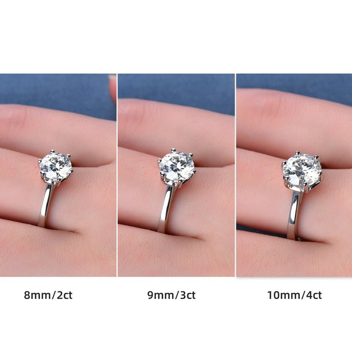 The ICON Setting Moissanite Diamond Engagement Ring - Round Solitaire in Sliver - Hi Gorgeous AU