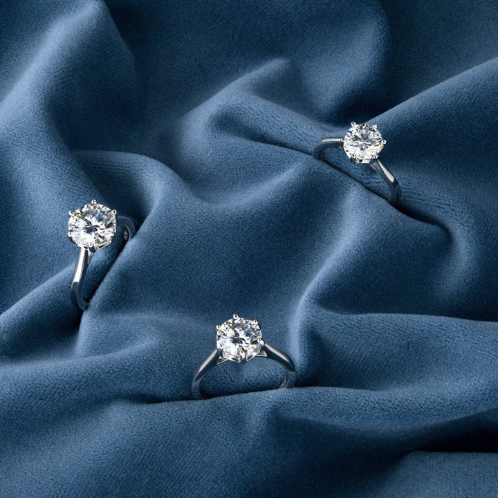 The ICON Setting Moissanite Diamond Engagement Ring - Round Solitaire in Sliver - Hi Gorgeous AU