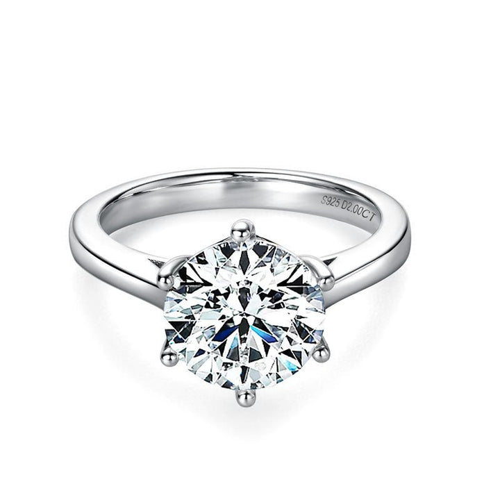 The ICON Setting Moissanite Diamond Engagement Ring - Round Solitaire in Sliver - Hi Gorgeous AU