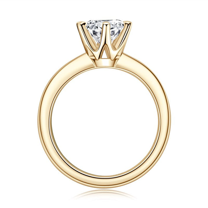 The Signature Setting Moissanite Diamond Engagement Ring - Round Solitaire in Gold - Hi Gorgeous AU