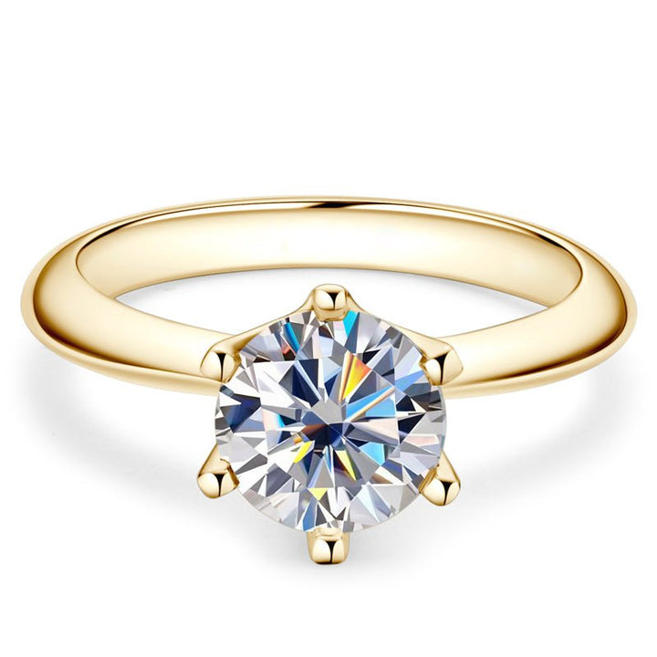 The Signature Setting Moissanite Diamond Engagement Ring - Round Solitaire in Gold - Hi Gorgeous AU