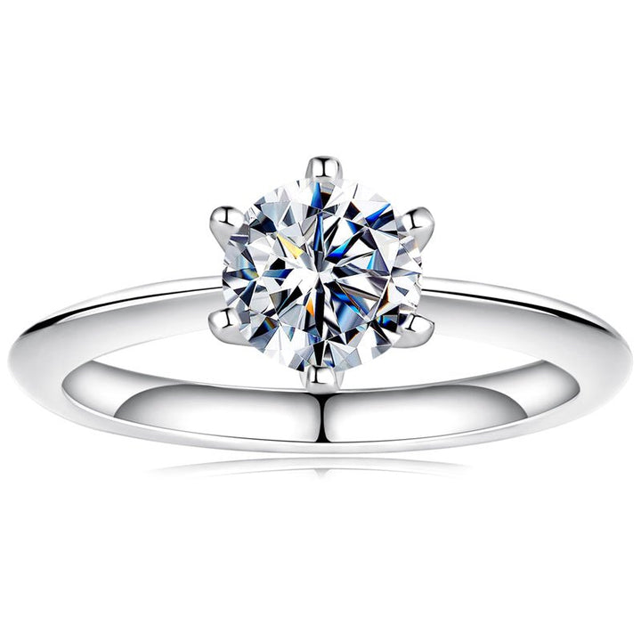 The Signature Setting Moissanite Diamond Engagement Ring - Round Solitaire in Silver - Hi Gorgeous AU