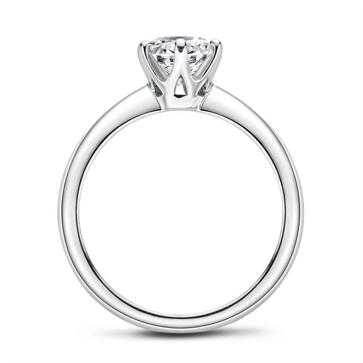The Signature Setting Moissanite Diamond Engagement Ring - Round Solitaire in Silver - Hi Gorgeous AU