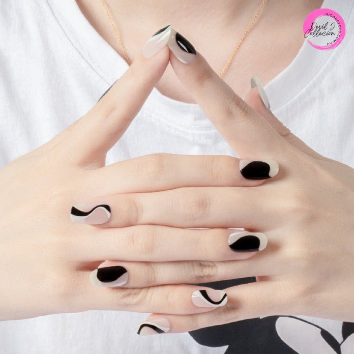 SEMI CURED GEL NAIL STICKER Devil J Collection N Black Is Here - Hi Gorgeous AU