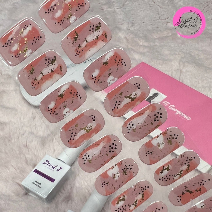 SEMI CURED GEL NAIL STICKER Devil J Collection N Lazy Dream - Hi Gorgeous AU