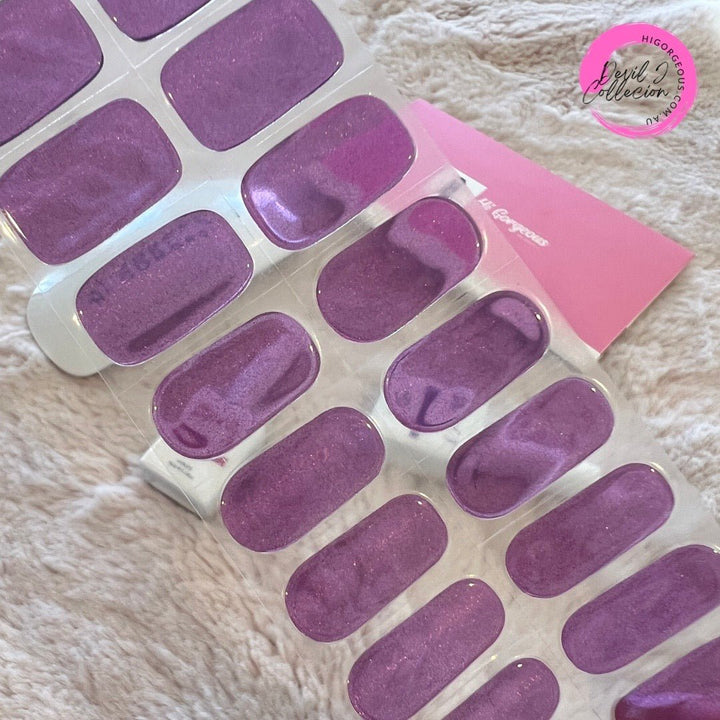 SEMI CURED GEL NAIL STICKER Devil J Collection N Magic Purple - Hi Gorgeous AU