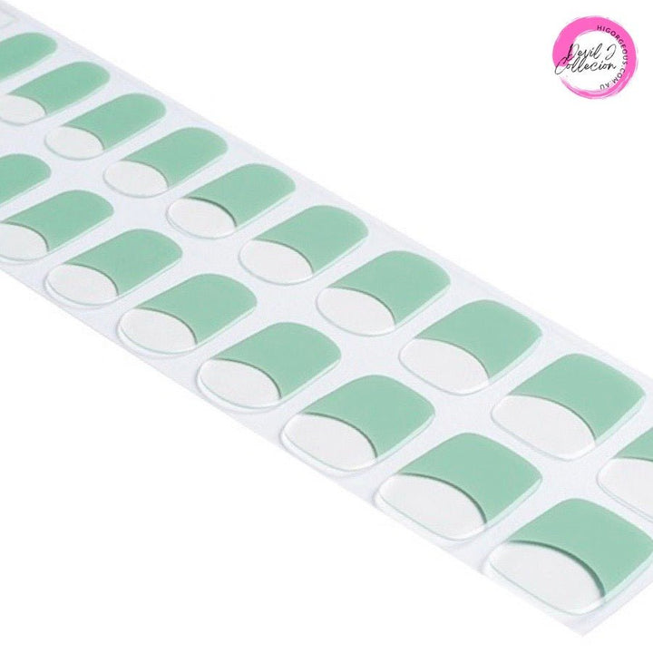 SEMI CURED GEL NAIL STICKER Devil J Collection N Mint French - Hi Gorgeous AU