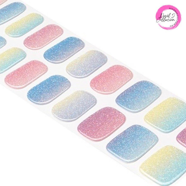 SEMI CURED GEL NAIL STICKER Devil J Collection N Rainbow Sorbet - Hi Gorgeous AU