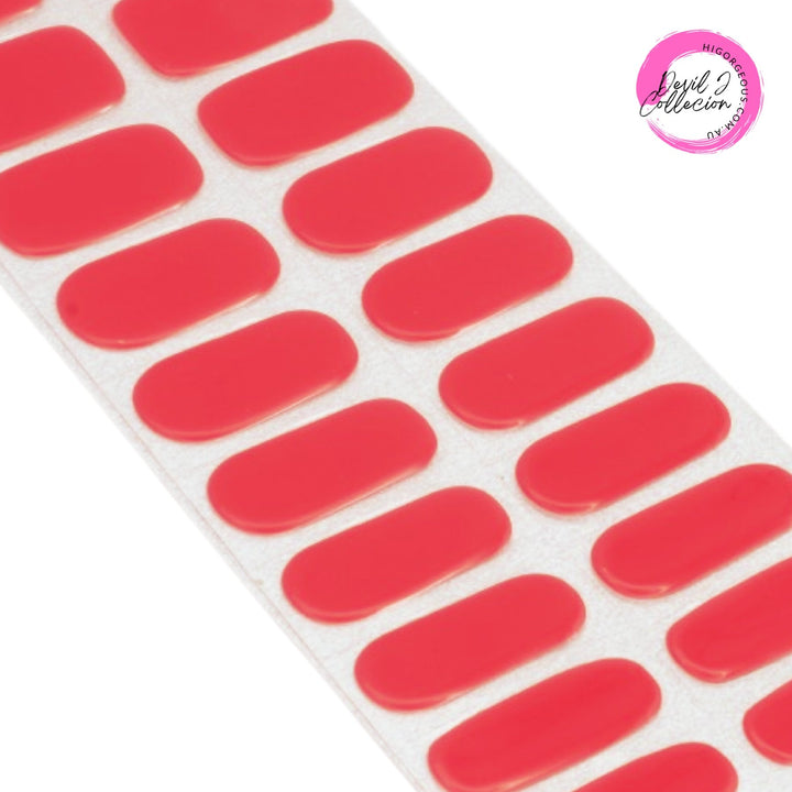 SEMI CURED GEL NAIL STICKER Devil J Collection N Variety of Red - Hi Gorgeous AU
