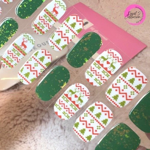 SEMI CURED GEL NAIL STICKER Devil J Collection N Xmas Deer (Christmas Limited) - Hi Gorgeous AU